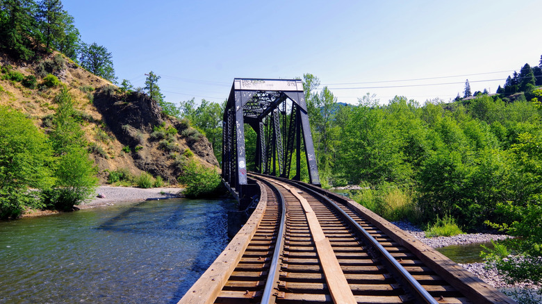 Train tracks in Mt. Hood, Oregon