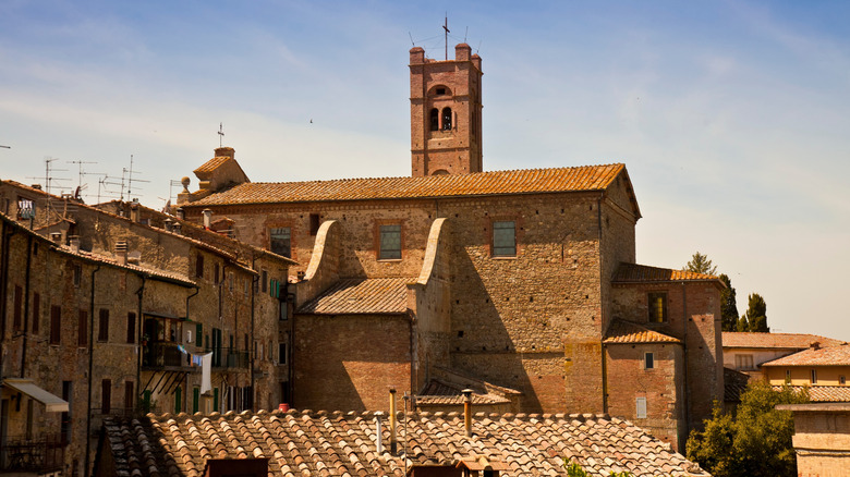 Medieval buildings in Radicondoli, Italy