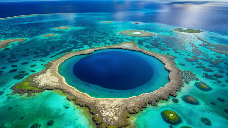 The Great Blue Hole in Belize
