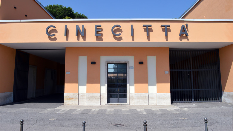 Art Deco entrance of Cinecitta Film Studios, where 'Ben-Hur' was filmed