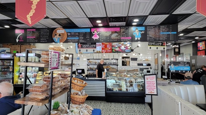 The interior of Bagel King