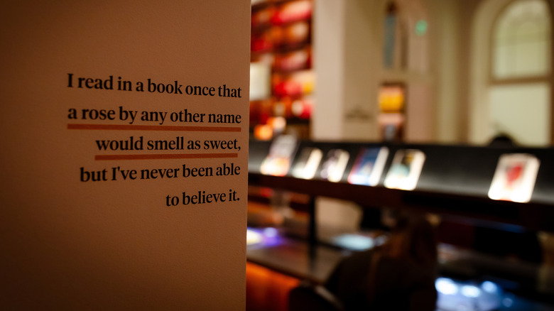 Exhibit inside Planet Word, an immersive language arts museum in Washington, D.C. with interactive exhibits, located in the historic Franklin School building