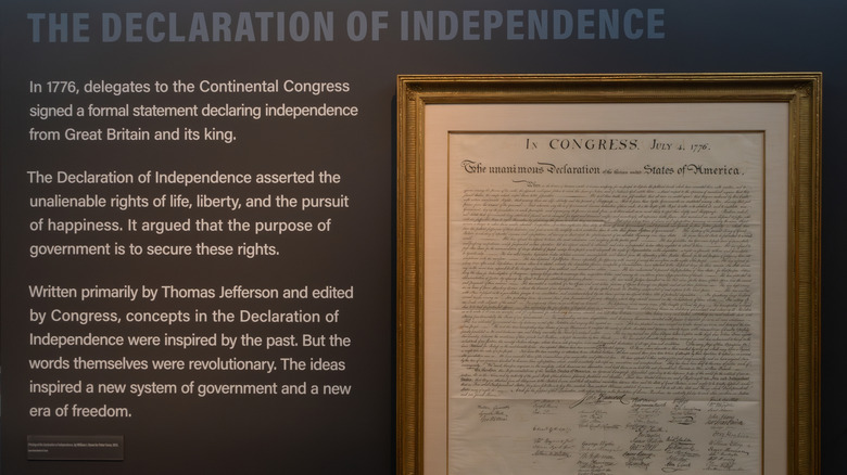 Declaration of Independence at the J. Erik Jonsson Central Library in Dallas
