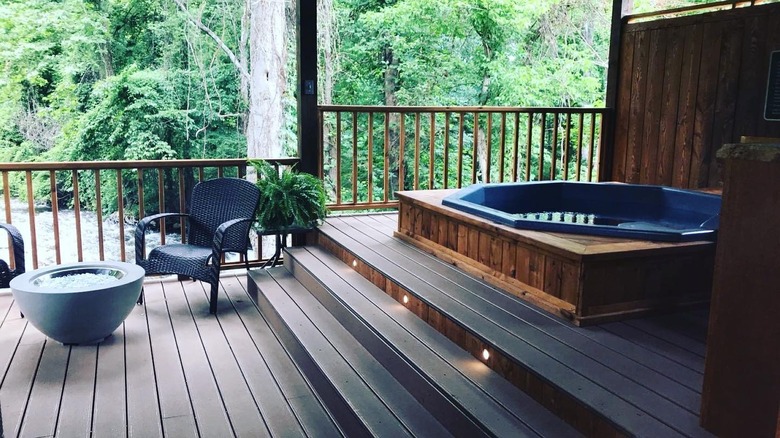 Thermal tub at The Hot Springs Resort Spa in North Carolina