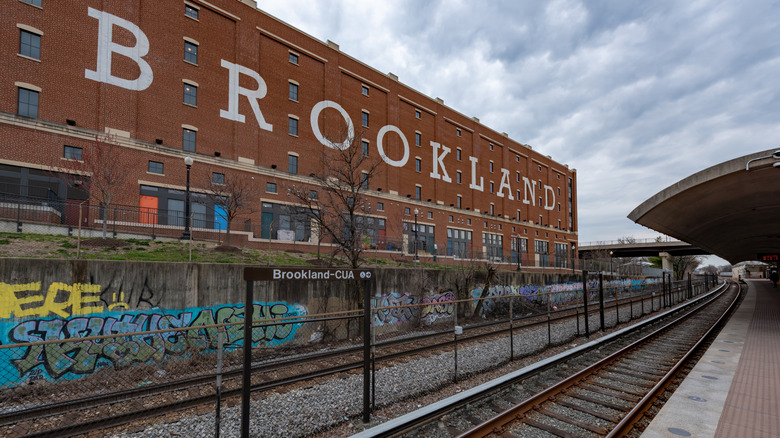 Metro subway Brookland-CUA Station in Washington D.C., USA.
