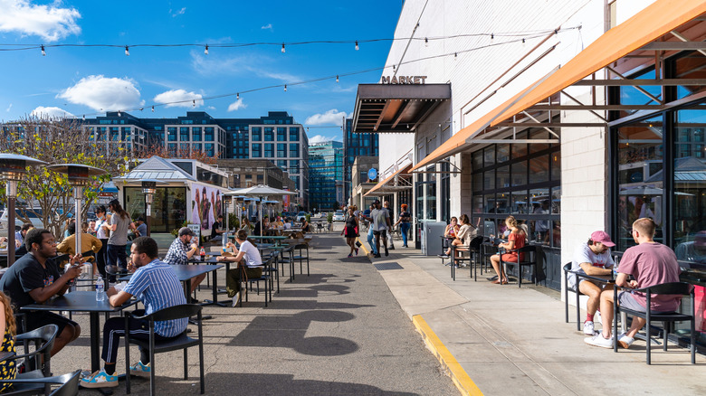 Vibrant Urban Dining Experience at Washington D.C.'s Union Market near the NoMa neighborhood