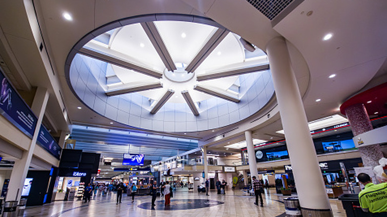 Circular Rotunda at the Minneapolis Saint Paul International Airport in Minnesota
