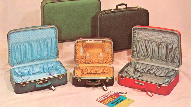 Heavy vintage hardback suitcases