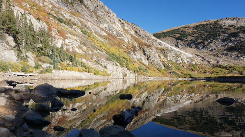 A view of the lake at Saint Mary's Glacier, Colorado