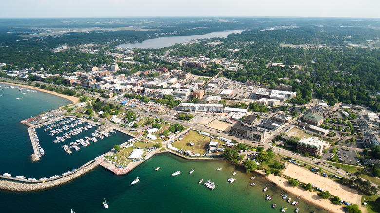 Traverse City, Michigan, from above