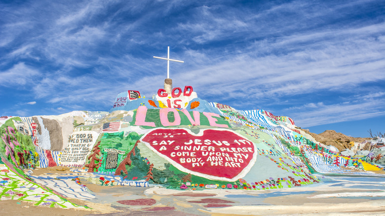 Colorful Salvation Mountain, north of El Centro, California