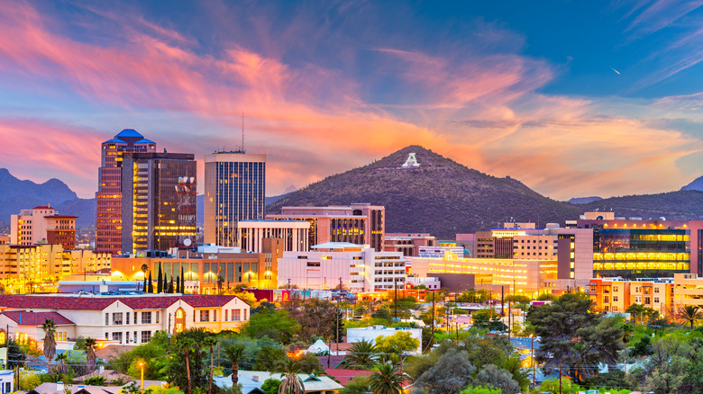 A shot of downtown Tuscon, Arizona
