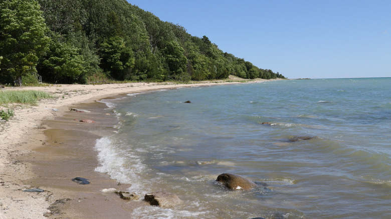 Close up of the shore in Beaver Island, Lake Michigan