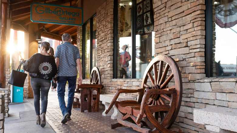 Shoppers stroll through Old Scottsdale in Arizona