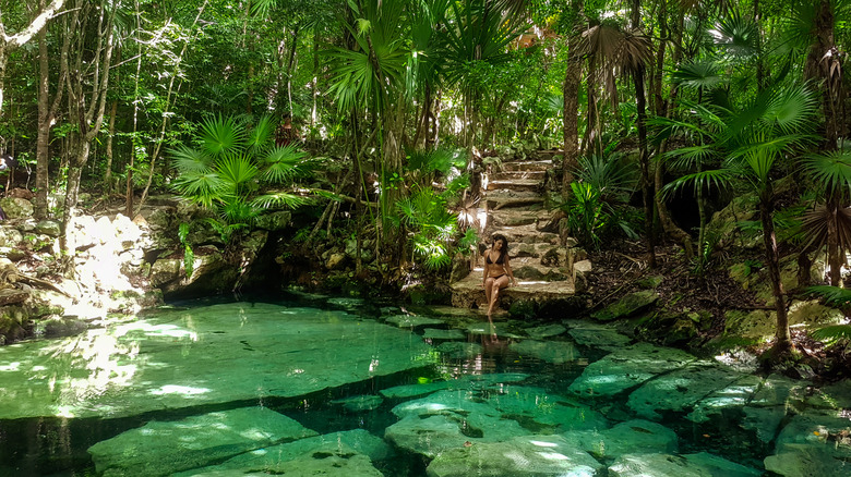 Cenote Azul near Playa del Carmen