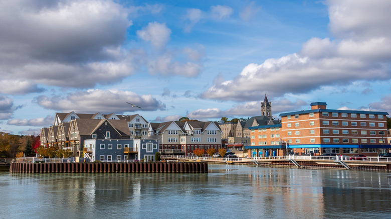 The downtown district of Port Washington, Wisconsin