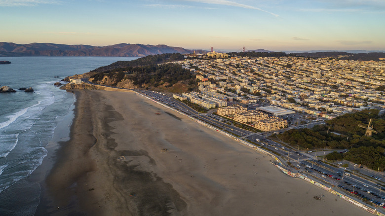 Aerial view of Ocean Beach, San Francisco