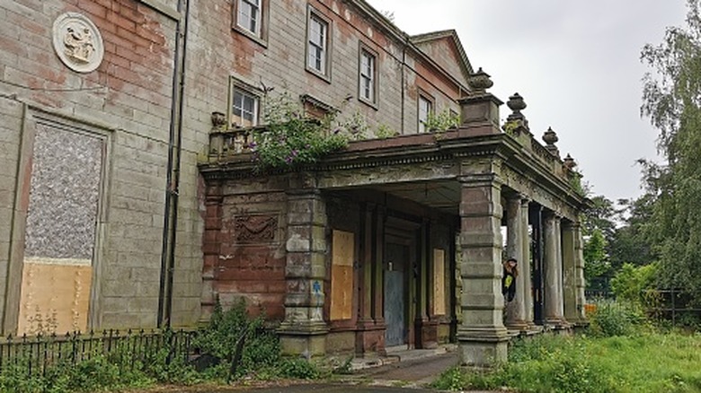 The derelict Woolton Hall, Liverpool