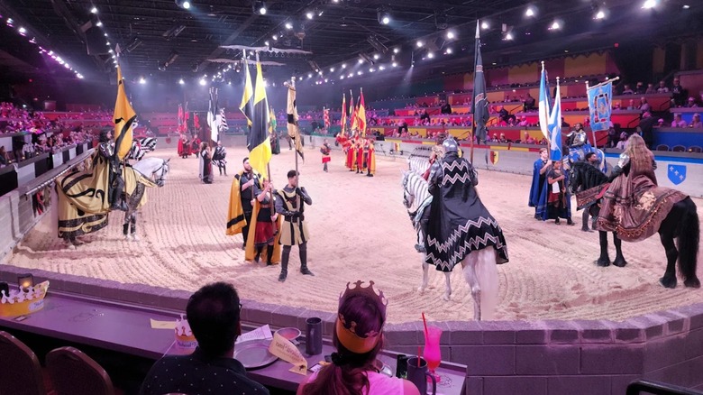 The show during the Medieval Times Dinner