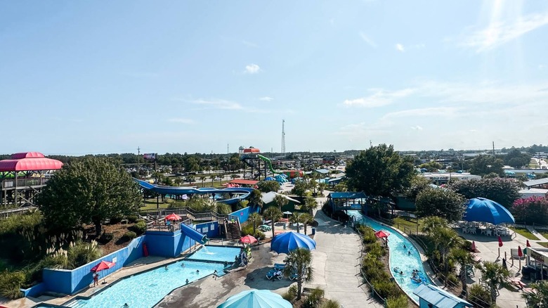 An aerial view of Myrtle Waves Water Park
