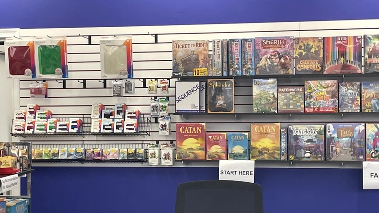 The wall of games at Good Times GameHouse