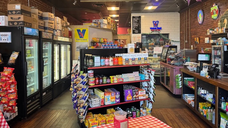 The interior of Red Panda Grocery