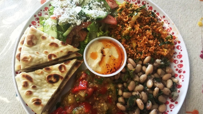 Authentic Turkish meal on a plate