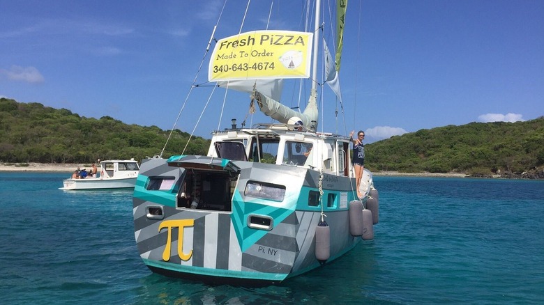 Pizza Pi boat in St. Thomas in the U.S. Virgin Islands