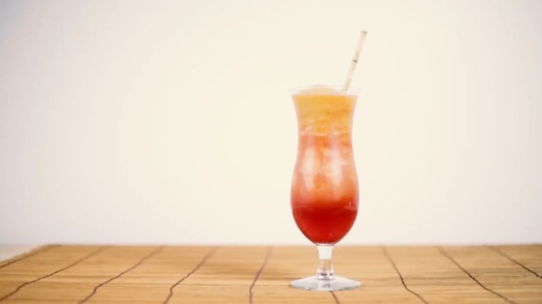 lava pit cocktail on table