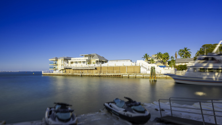 View of the Pier House from the water in Key West