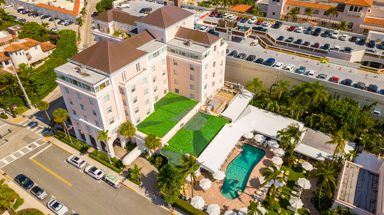 Aerial view of The Colony Hotel in Palm Beach