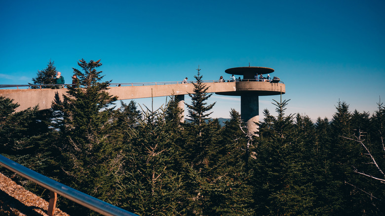 Observation tower atop Kuwohi, Great Smoky Mountains National Park