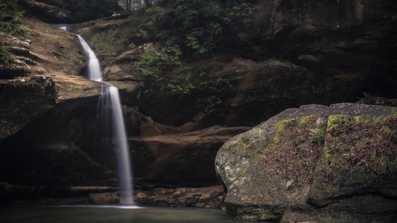 waterfall at Hocking Hills State Park in Logan, Ohio