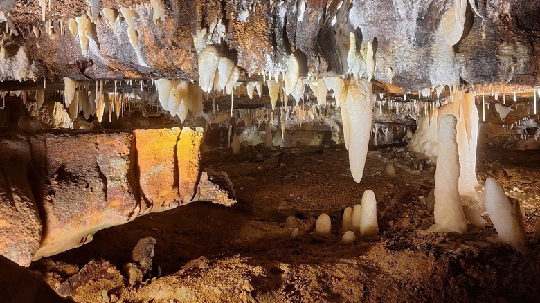 Inside of caverns at Ohio Caverns in West Liberty, Ohio