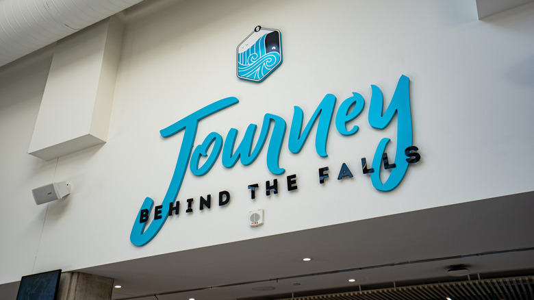 The Journey Behind The Falls sign