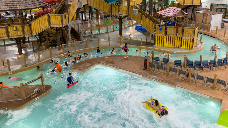 A wave pool at Great Wolf Lodge in Manteca, California
