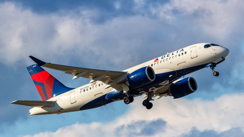 Delta Airlines plane mid flight