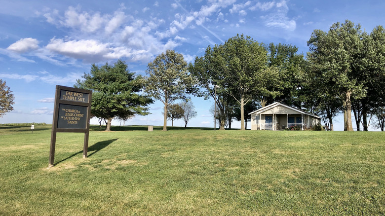 Grass lawn at the Far West Temple Site in Missouri