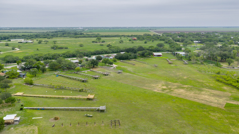 An aerial view of Lake Corpus Christi