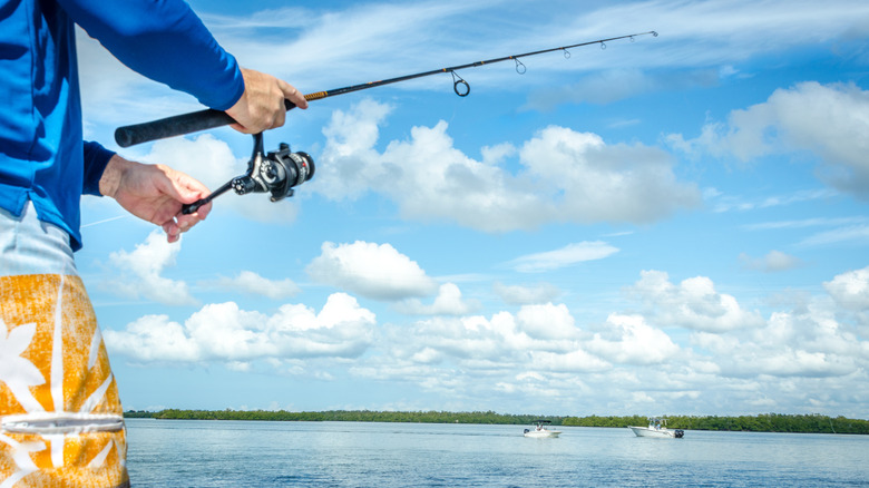 A man fishing in Everglades National Park