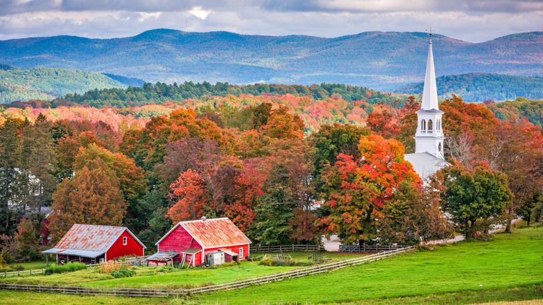 Peacham, Vermont in fall