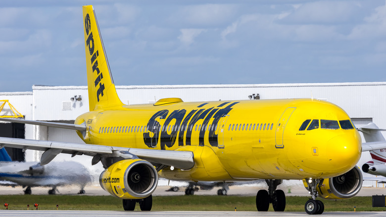 Spirit Airlines Airbus A321 airplane at Fort Lauderdale Airport in the United States