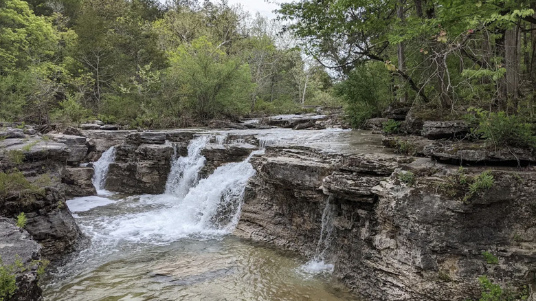 a waterfall in Hercules Glades Wilderness near Branson, Missouri