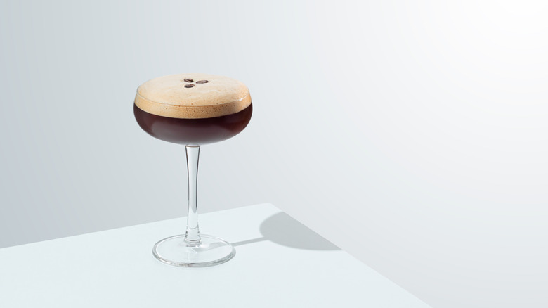 coffee-based cocktail on a table