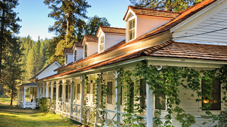 Historic buildings in Wawona, California, inside Yosemite National Park