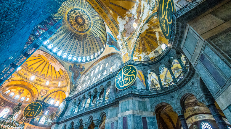 Interior of Hagia Sophia in Istanbul, Turkey