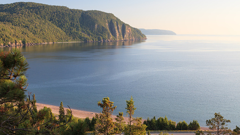 Old Woman Bay of Lake Superior in a sunny summer afternoon