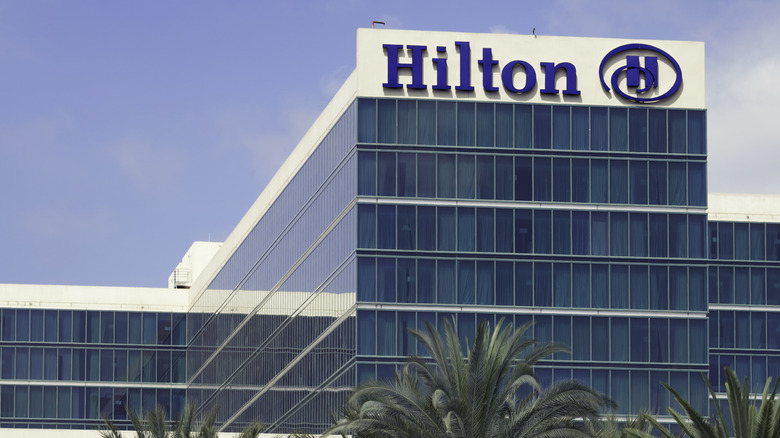 View of the Hilton Anaheim hotel in Orange County, California
