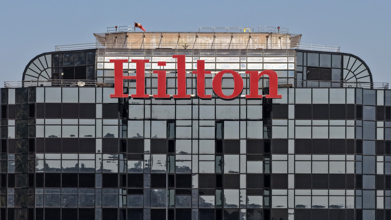 An aerial view of the Hilton Los Angeles/Universal City on July 29, 2026 in Los Angeles, California.