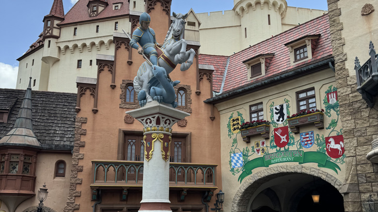 View of the architecture in the Germany pavilion at Epcot